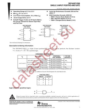 SN74AHC1G08DBVRE4 datasheet  